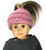 Cable Ponytail Hat - 18" Dolls