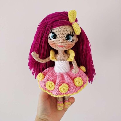 Crochet doll pattern, Amigurumi doll pattern, Crochet baby doll pattern 9,84 inch (25 cm)