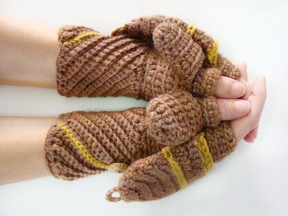 Diagonal Convertible Mittens