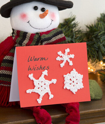 Snowflake Holiday Card in Aunt Lydia's Metallic Crochet Thread Size 10 - LC3171