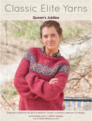 Queen's Jubilee Pullover in Classic Elite Yarns Majestic Tweed - Downloadable PDF