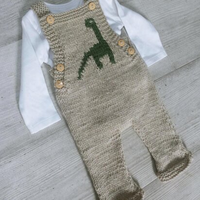 Dino dungaree for baby 0-3yrs