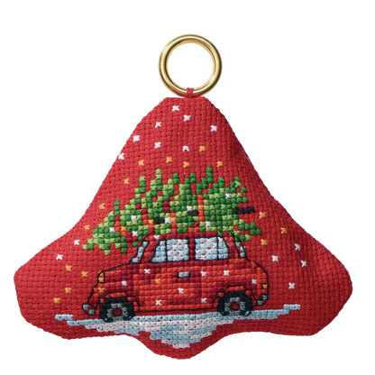 Permin Car Cross Stitch Kit - 9 x 8 cm