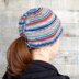 Self-Striping Ponytail Hat