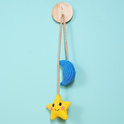 Moon And Star Shaped Car Hanging