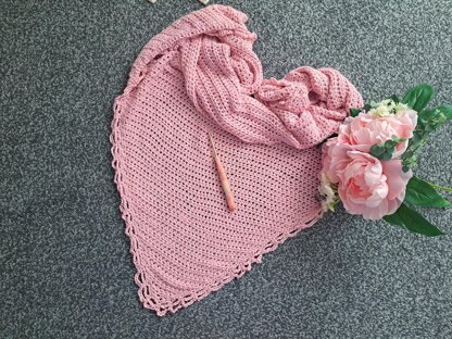 Crochet Blush Rose Shawl Pattern