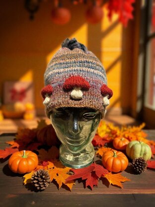 Mushroom Beanie Winter Hat