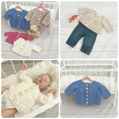 521- Bobble Cardigan Crochet Pattern -519