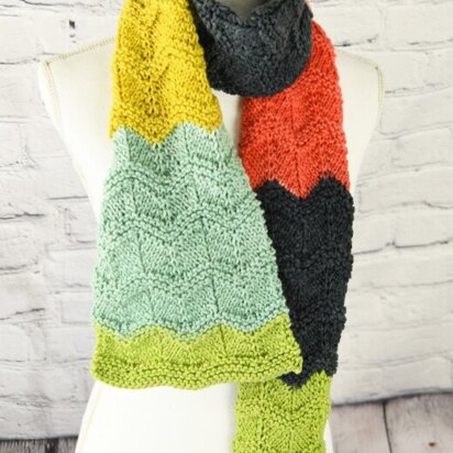 Mad Mod Scarf in Cascade Anthem Rondo - W826 - Downloadable PDF