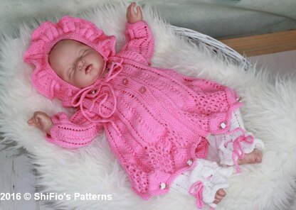 Forget-Me-Not Matinee Set Baby Knitting pattern #80