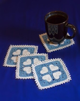 Country Hearts Mug Rug