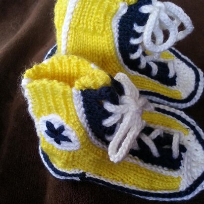 Child's Tennis Shoe Slipper - knitting pattern