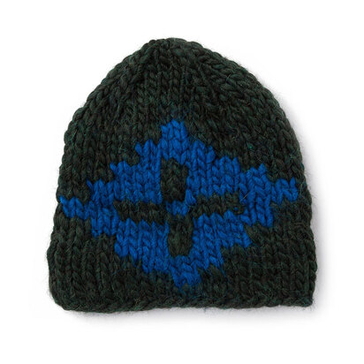 Hat with Intarsia Motifs in Schachenmayr Highland Alpaca - S9364C