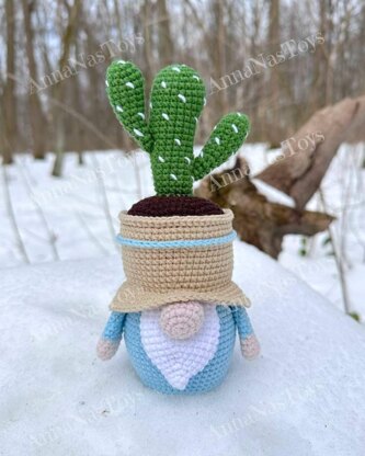 Gnome-cactus in a pot 2
