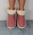 Ladies 2 Colour Super Chunky Slipper Boots