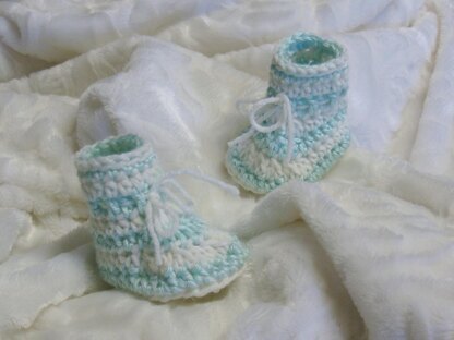72-Striped Baby Booties