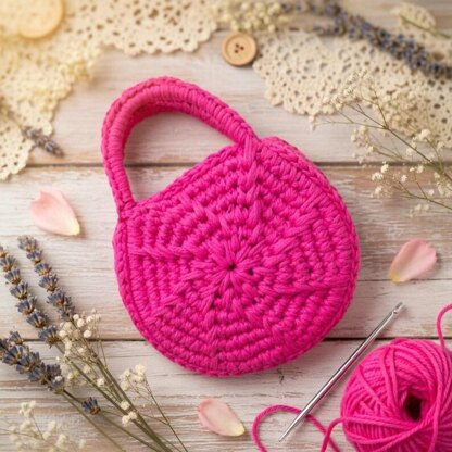 Crochet Round Bag / Tote Pattern + Video Tutorial (English Only)