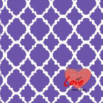 Quatrefoil Purple Stitch Graph