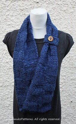 Homespun blue scarf