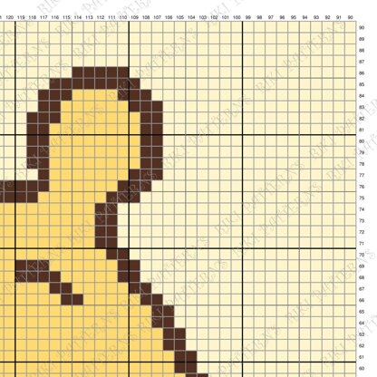 Winnie the Pooh Honey Pod Blanket Beige Baby Throw Cartoon Afghan C2C CROCHET PATTERN