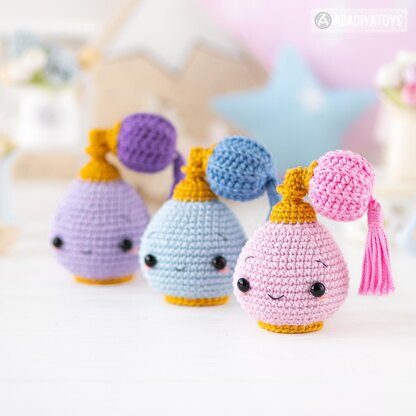 Crochet Pattern for Kawaii Perfume from "AradiyaToys Kawaii” collection, Amigurumi Pattern (Amigurumi Tutorial PDF File), Keychain Beginner Amigurumi Handmade DIY by AradiyaToys (Olka Novytska)