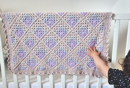 Mitered Granny Square Baby Blanket