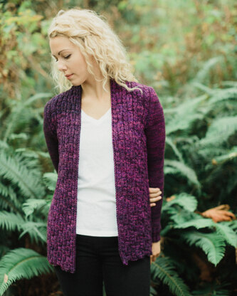 Vineyard Textured Cardigan in SweetGeorgia Superwash Worsted - Downloadable PDF