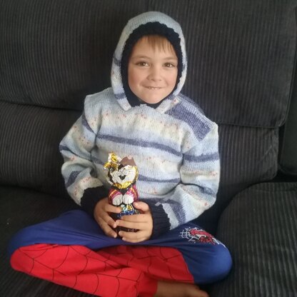 Boy's jumper with hoodie