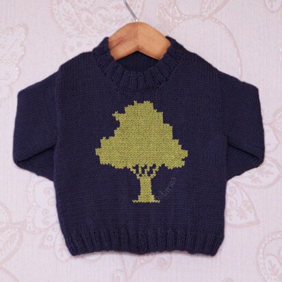 Intarsia - Tree Silhouette Chart - Childrens Sweater