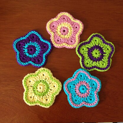 Five Petal Flower Coaster / Applique