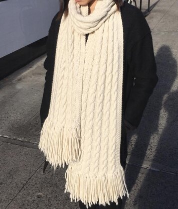 Extra Long Alpaca Cable Scarf