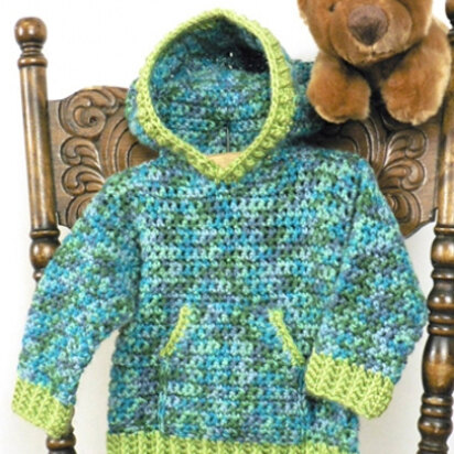 Toddler Hoodie in Caron Simply Soft Collection & Simply Soft Paints - Downloadable PDF