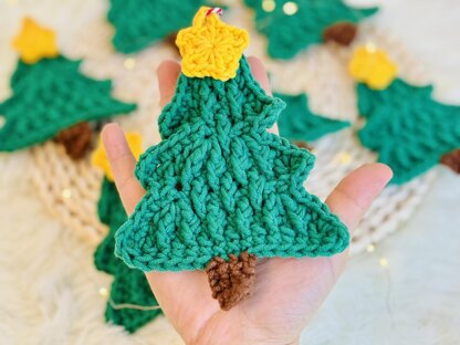 Christmas tree crochet, Christmas tree garland