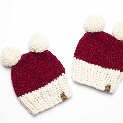 Santa Double Pom Christmas Hat