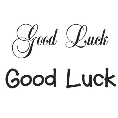 Woodware Just Words Good Luck Stamp 1.5in x 3in