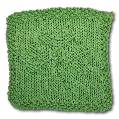 March: Shamrock Washcloth