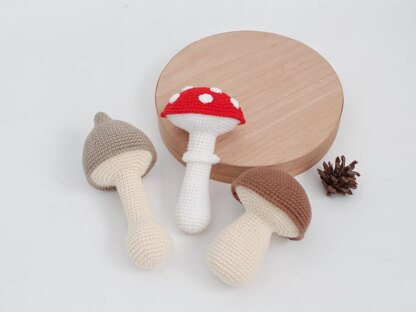 Crochet mushrooms amigurumi pattern Fall crochet pattern