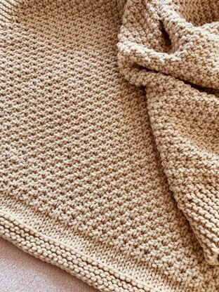 Double Moss Blanket in Aran or Chunky