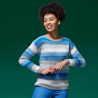 Kim Colour Merge Jumper in West Yorkshire Spinners ColourLab - DBP0147 - Downloadable PDF