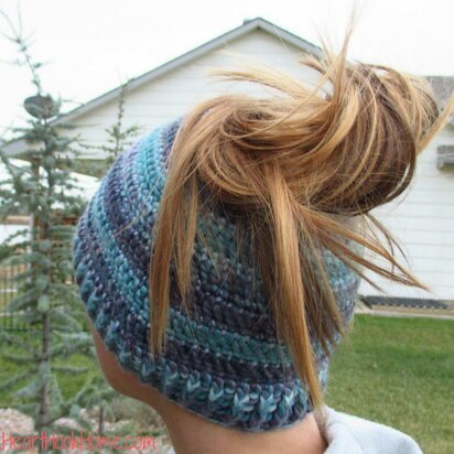 Messy Mom Bun Beanie