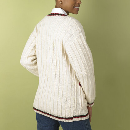 Championship Cardigan - Free Cardigan Knitting Pattern For Women in Paintbox Yarns Wool Mix Aran