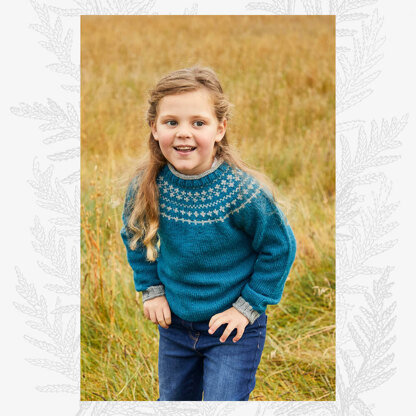 Wren Child's Sweater -  Jumper Knitting Pattern For Girls and Boys in Willow & Lark Heath Solids by Willow & Lark