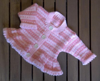 Baby Pink Stripe Cardigan