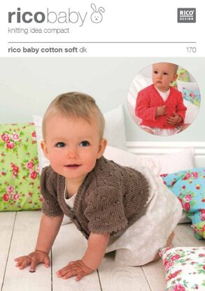 Cardigan and Short Puff Sleeves or Long Sleeves in Rico Baby Cotton Soft DK  - 170