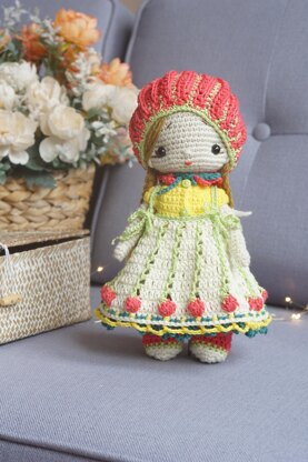 Crochet Pattern, Toy Clothes Set - Outfit Baby Alice for baby doll