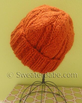 #136 One-Ball Cuffed Chunky Hat