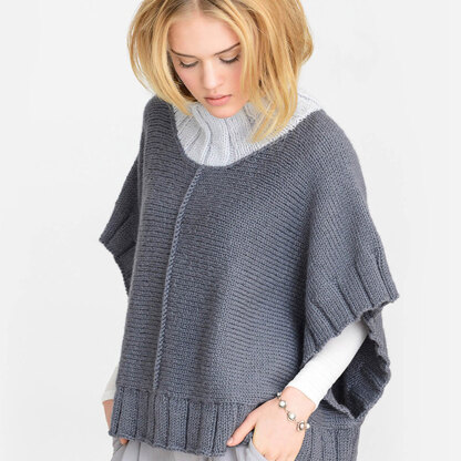 Two Harbors Poncho in Blue Sky Fibers - 20156 - Downloadable PDF