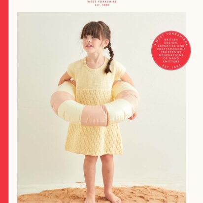 Girls Dress in Sirdar Snuggly 100% Cotton DK - 2578 - Downloadable PDF