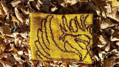 Peryton (Winged Deer) Double Knit Cowl