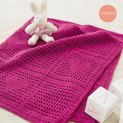 Blanket in Sirdar Snuggly 4 Ply 50g - 4807 - Downloadable PDF
